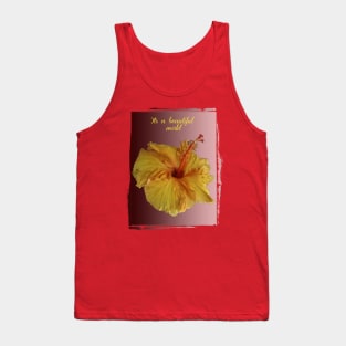 beautiful yellow hibiscus on gradient Tank Top